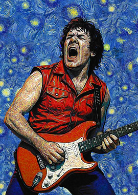 Rock Star Van Gogh Style Portrait