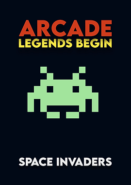 Space Invaders Arcade Poster