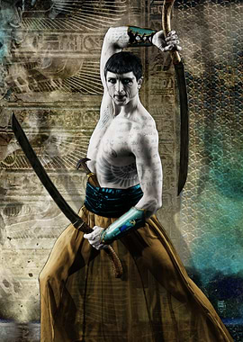 Vampire the Masquerade: Egyptian Setite Warrior with Swords