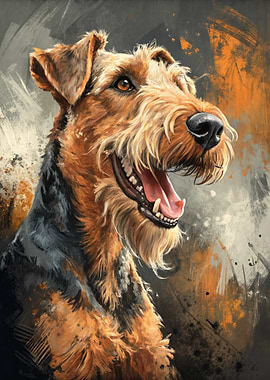 Airedale Terrier Portrait