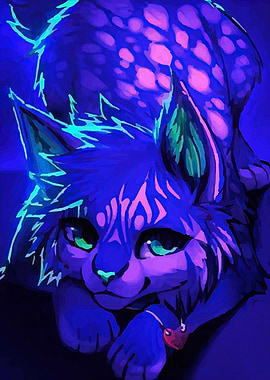 Neon Lynx Digital Art