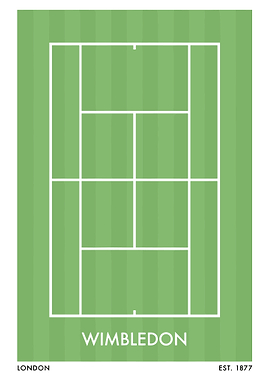 Wimbledon Tennis Court Art Print