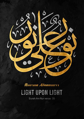 Islamic Calligraphy Art - Light Upon Light
