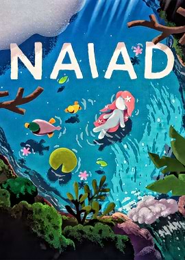 Naiad Illustration with Mermaid in Water