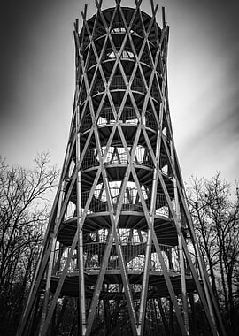 Black and White Observation Tower