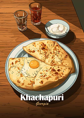Khachapuri, Georgian Cheese Bread with Egg