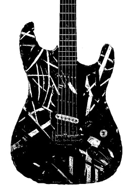 Black and White Electric Guitar