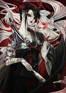 Demonic Embrace: Oni and Yakuza Fusion