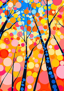 Colorful Abstract Trees