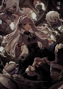 Girl with Dolls and Teacups