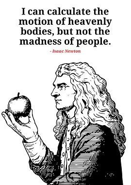 Isaac Newton Quote with Apple