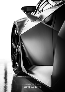 Lamborghini Sesto Elemento Poster