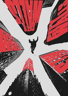 Music City Walls Man Falling