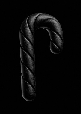 Matte Black Candy Cane