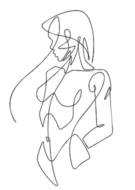 Minimalist Woman Line Art