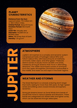 Jupiter Planet Characteristics and Atmosphere