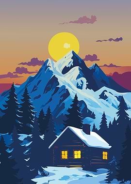 Cozy Winter Landscape