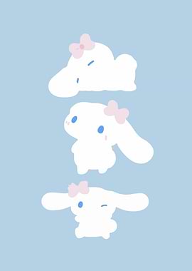 Cinnamoroll Cute Pastel Blue Illustration