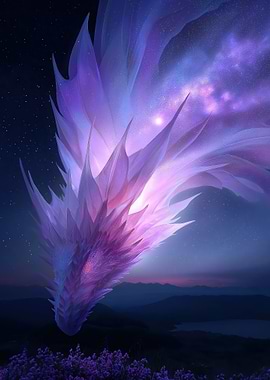 Celestial Dragon Over Lavender Field