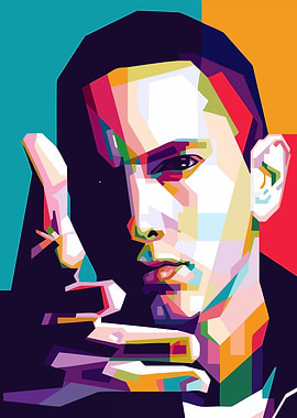 Eminem Colorful Pop Art Portrait