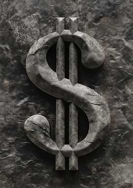 Stone Dollar Sign