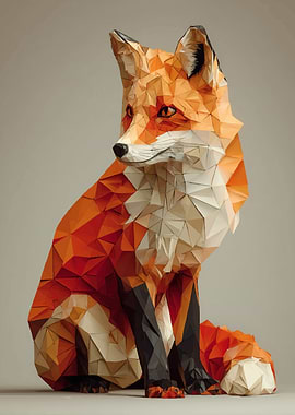 Geometric Fox Portrait