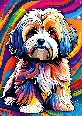Colorful Dog Portrait