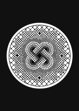 Endless Knot — Black & White Mandala