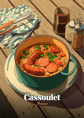 Cassoulet Dish Illustration