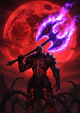 Dark Knight Flaming Axe