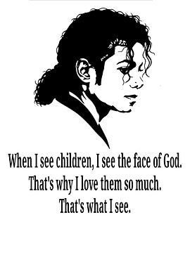 Michael Jackson Portrait with Quote