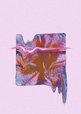 Abstract Colorful Block with Pink highlight