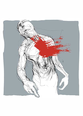 Bleeding Figure Sketch
