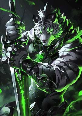 Armored Tiger Warrior Sword