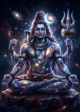 Lord Shiva in Cosmic Meditation