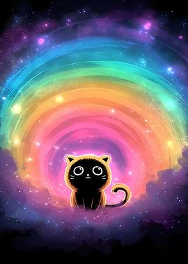 Cosmic Cat in Rainbow Vortex Galaxy