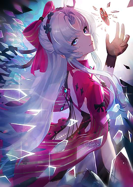 Girl with Crystals and Pink