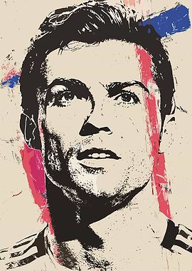 Cristiano Ronaldo Portrait - Grunge Style