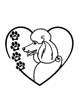 Poodle Love Dog Owner Art