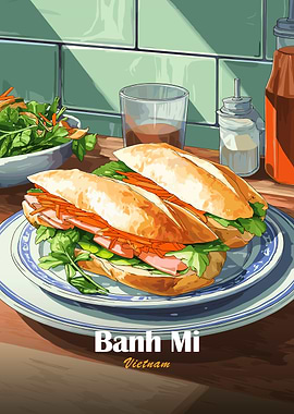 Banh Mi Vietnam Illustration