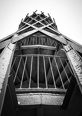 Black and White Tower Structure