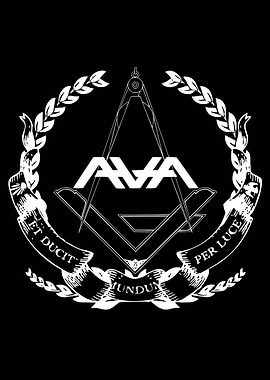AVA Masonic Symbol in White