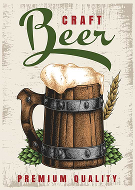 Craft Beer Vintage Poster
