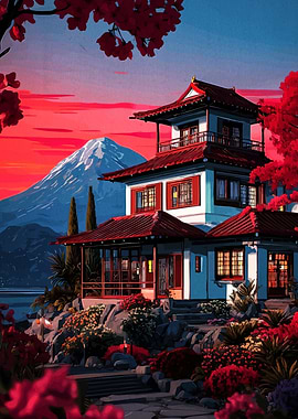 Japanese House Mount Fuji