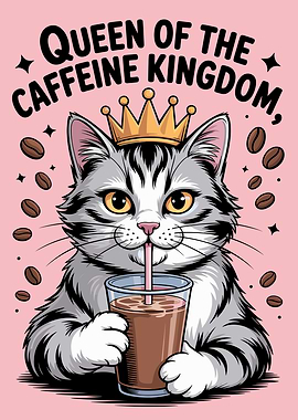 Queen of the Caffeine Kingdom Cat