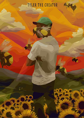 Tyler the Creator Sunflower Field Art