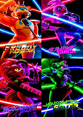 Five Nights at Freddy's Characters Collage