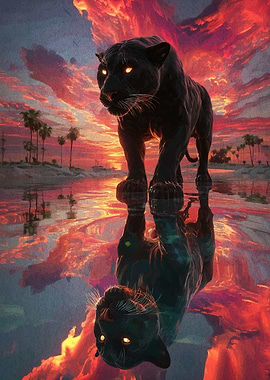 Black Panther Reflection Sunset