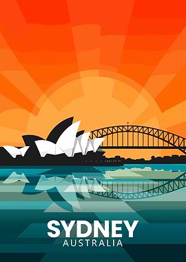 Sydney Australia Travel Poster