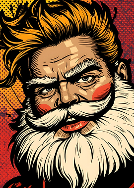 Pop Art Santa Claus Portrait